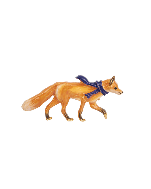 Gold Cosy Fox Brooch