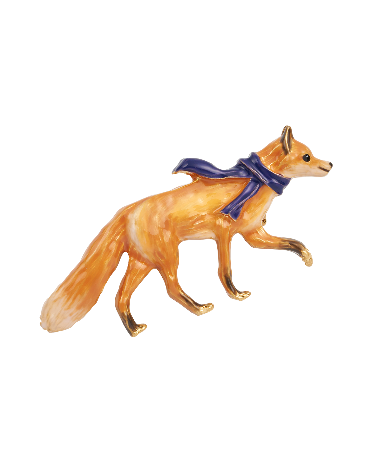 Gold Cosy Fox Brooch