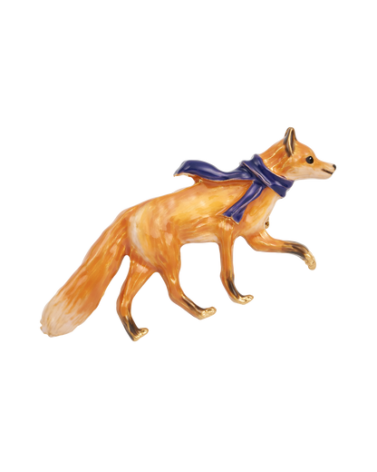 Gold Cosy Fox Brooch