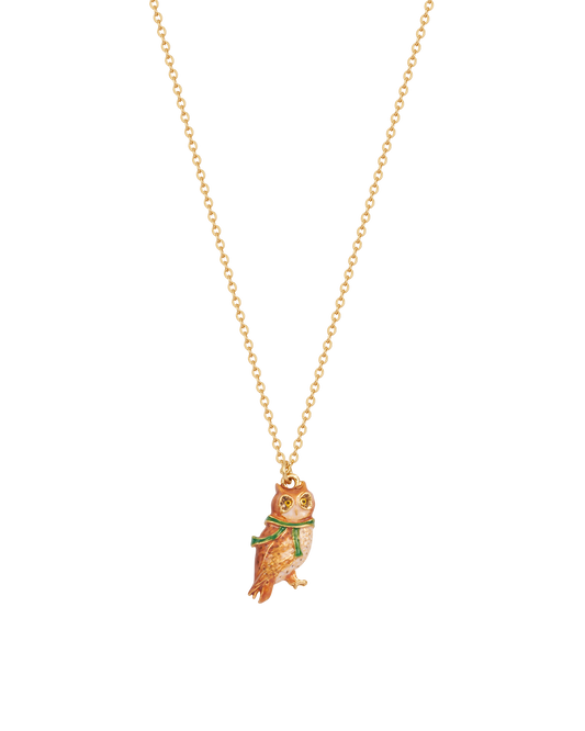 Gold Cosy Owl Necklace