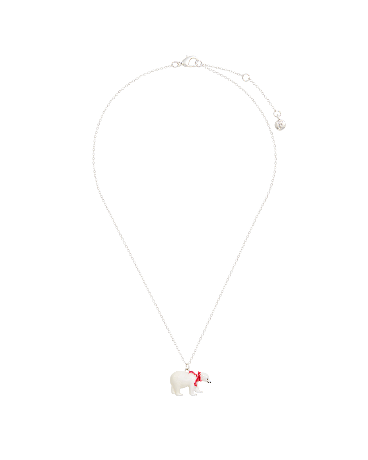 Silver Cosy Polar Bear Necklace