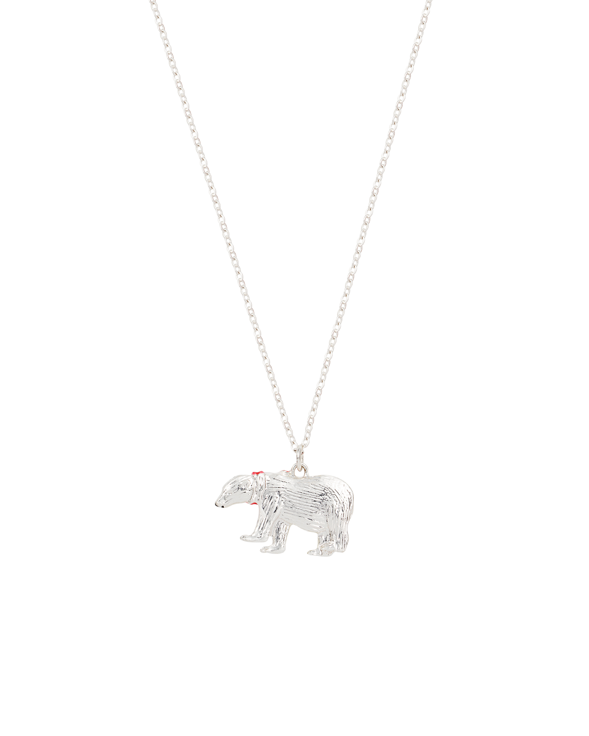 Silver Cosy Polar Bear Necklace