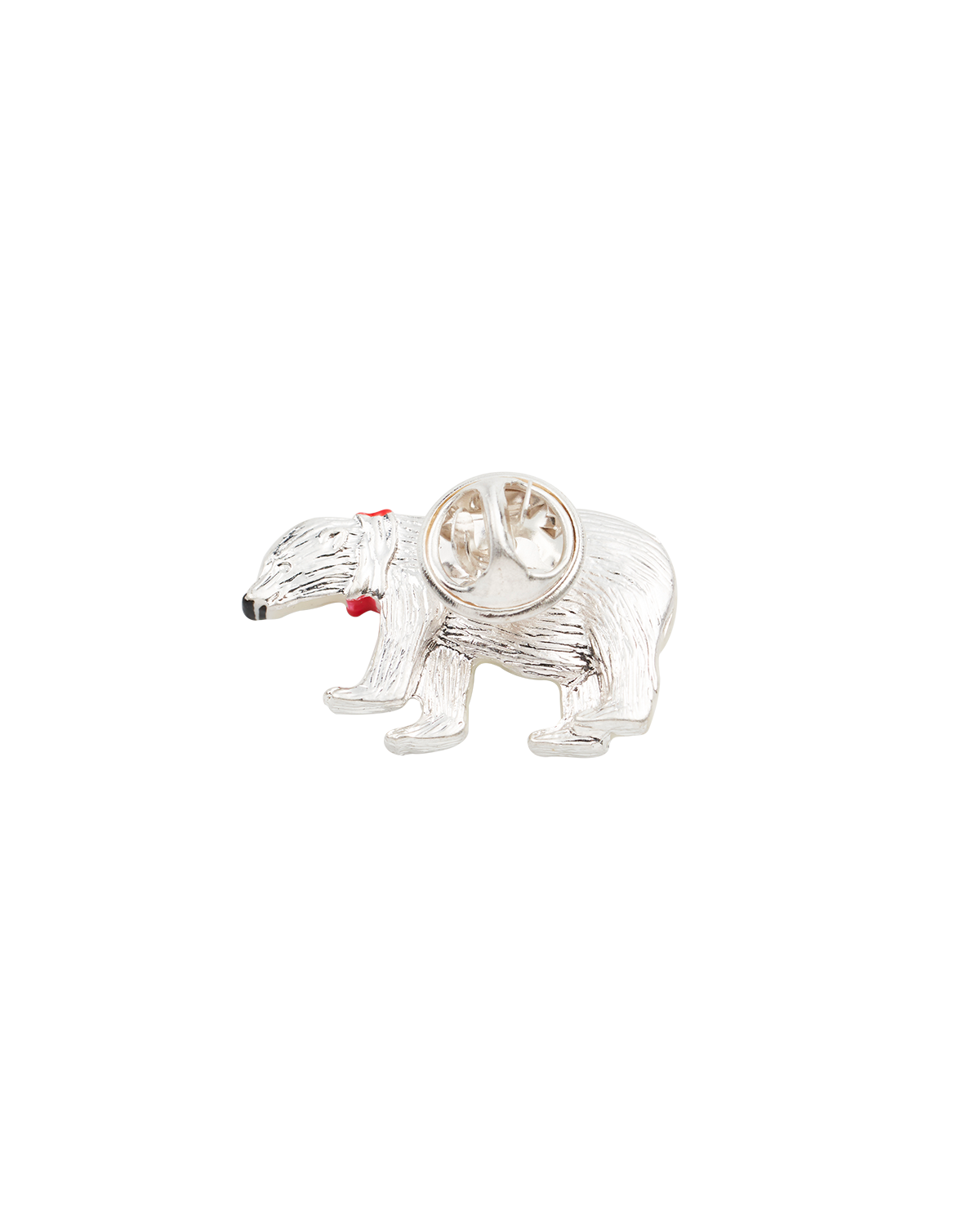 Silver Cosy Polar Bear Brooch