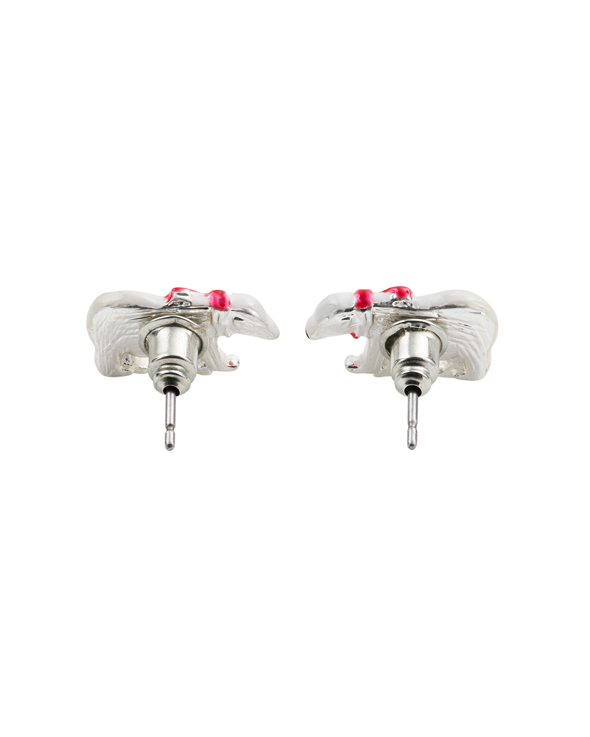 Silver Cosy Polar Bear Stud Earrings