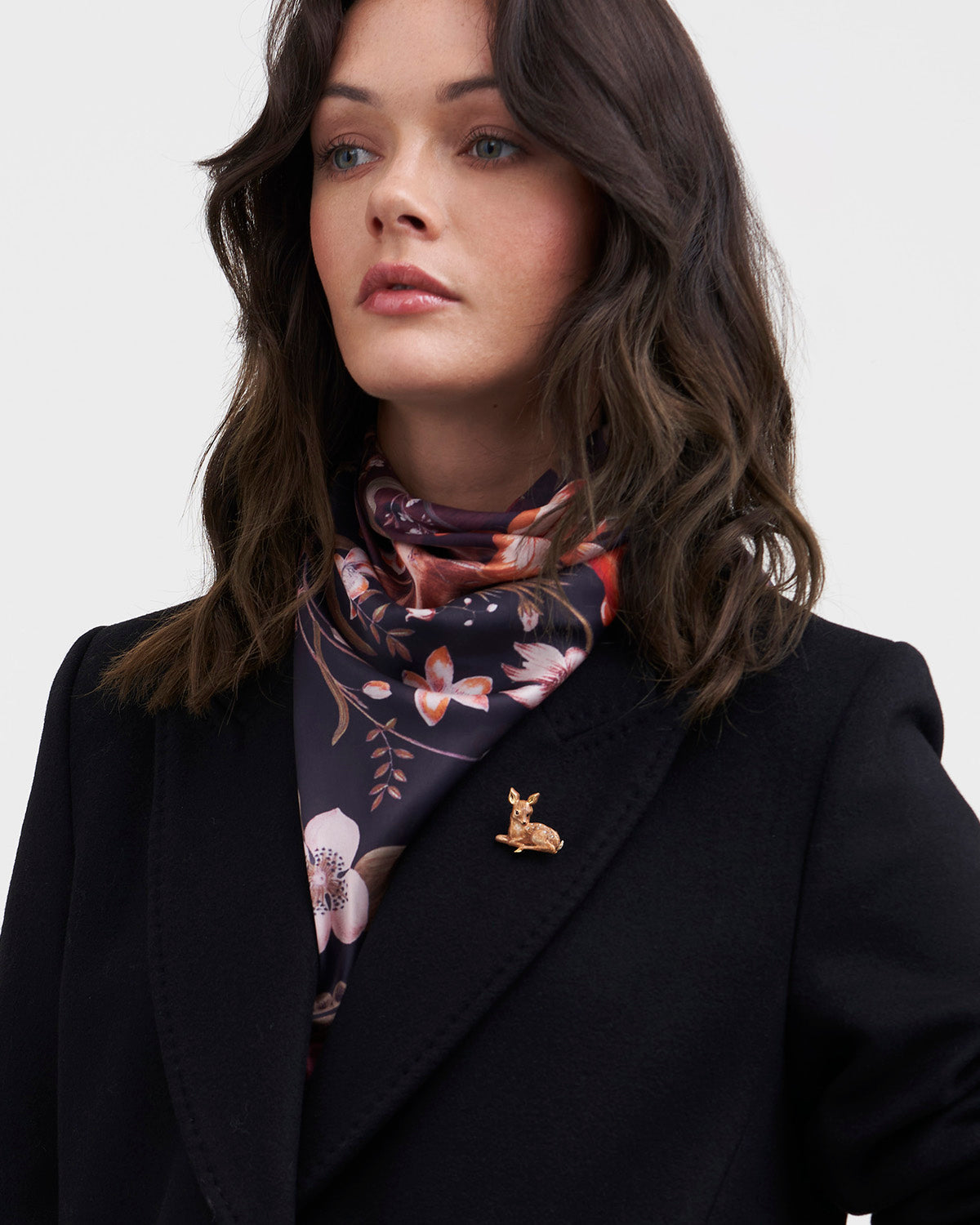 Gold Fawn Brooch