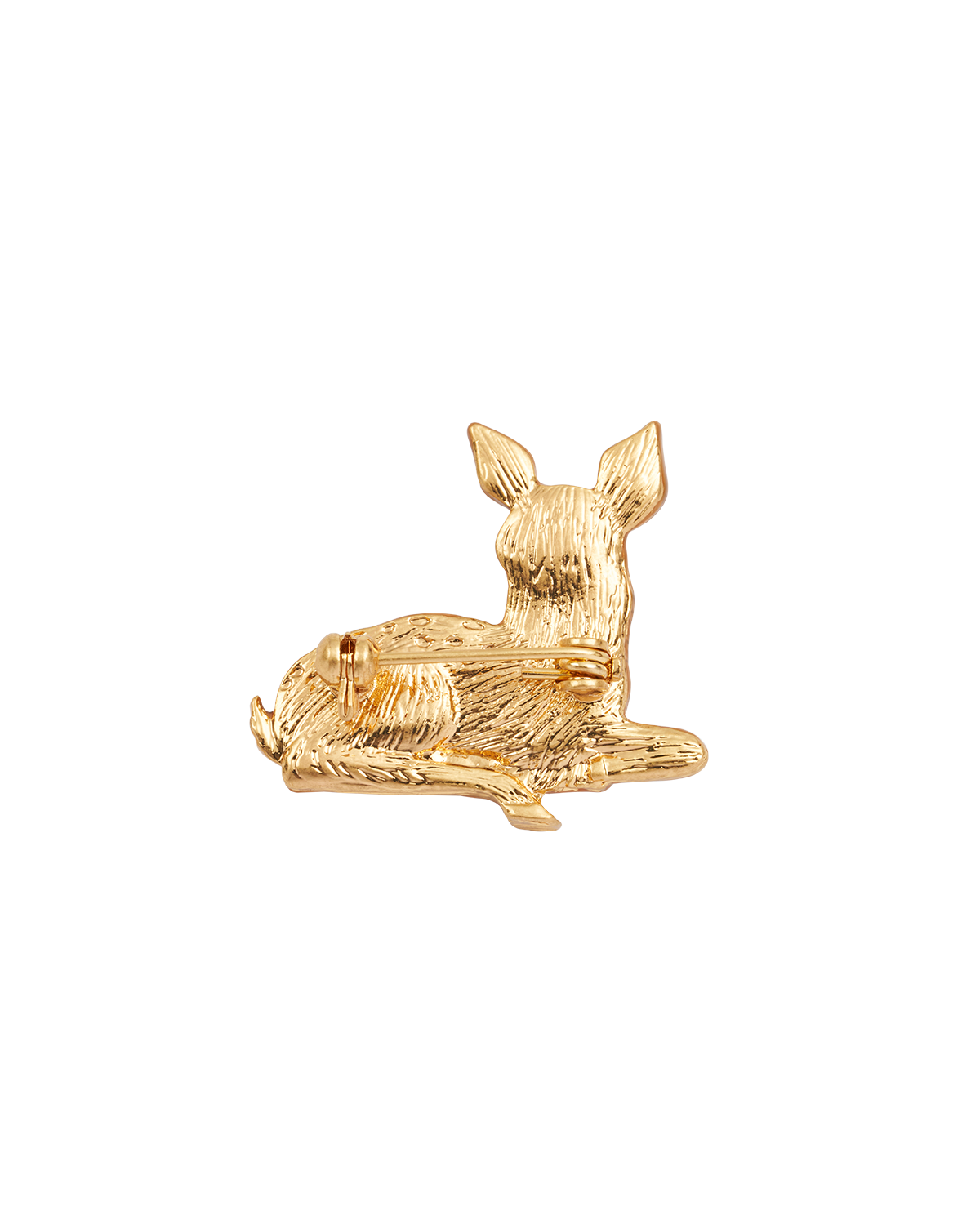 Gold Fawn Brooch