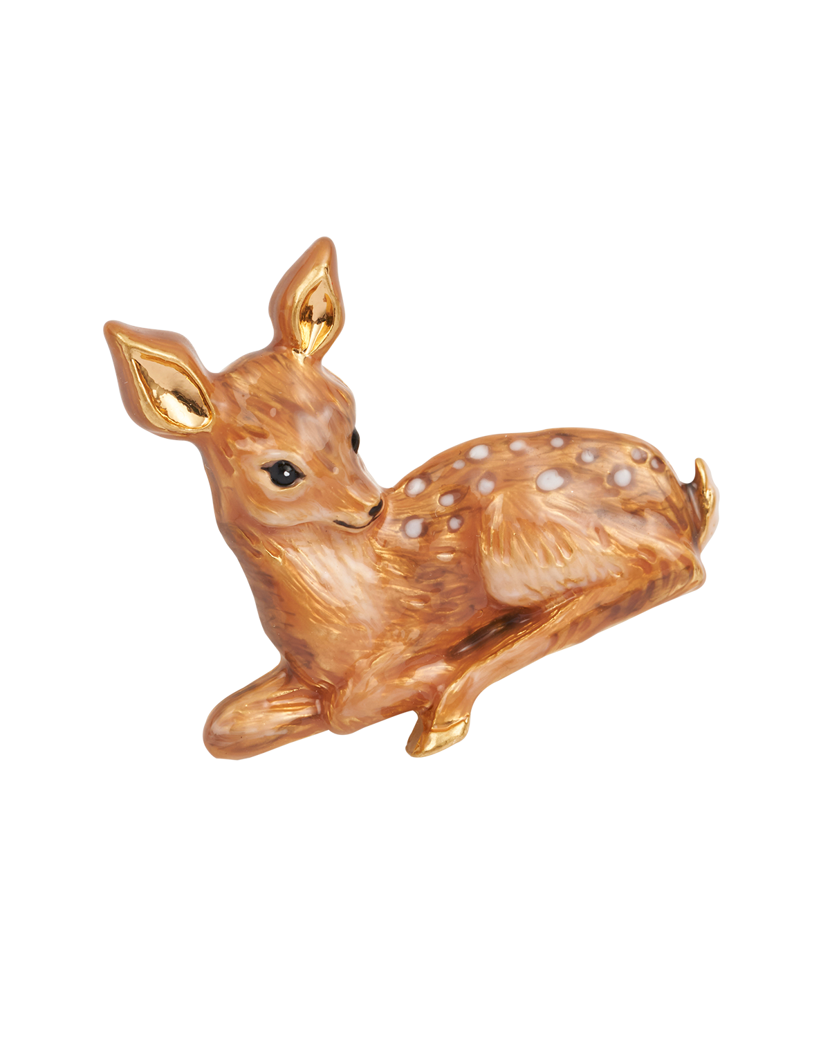 Gold Fawn Brooch