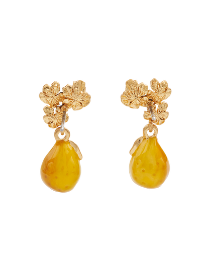 Golden Pear Drop Gold Earrings