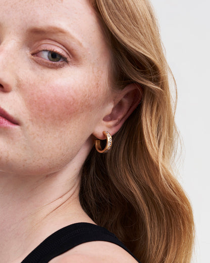 Gold Nightshade Hoop Earrings