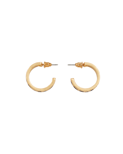 Gold Nightshade Hoop Earrings