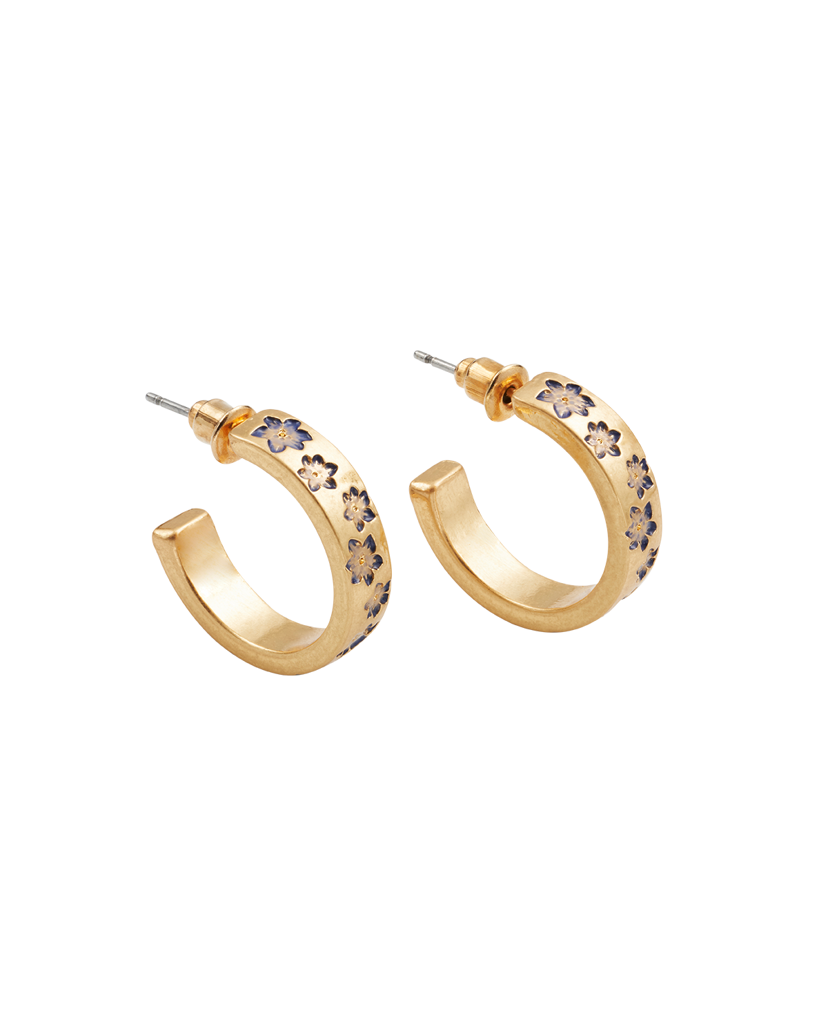 Gold Nightshade Hoop Earrings