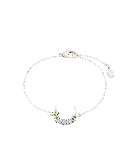 Silver Nightshade Moon Bracelet