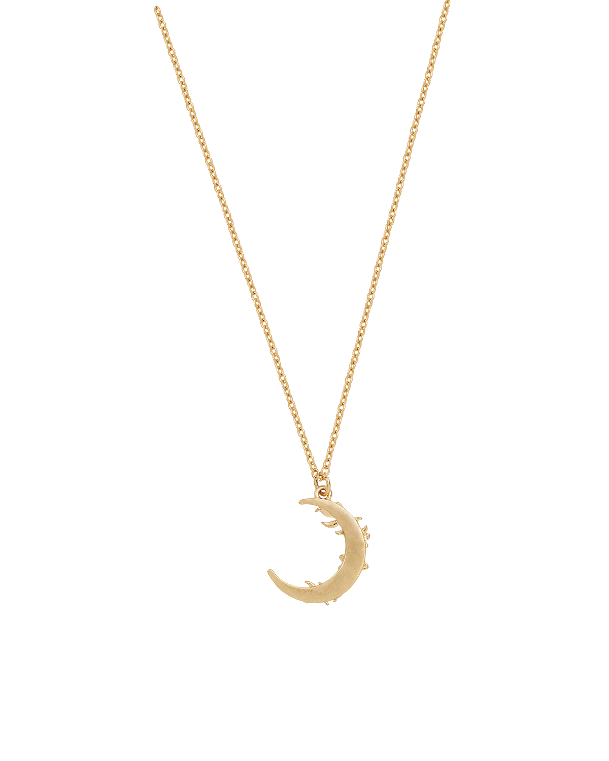 Gold Nightshade Moon Pendant Necklace