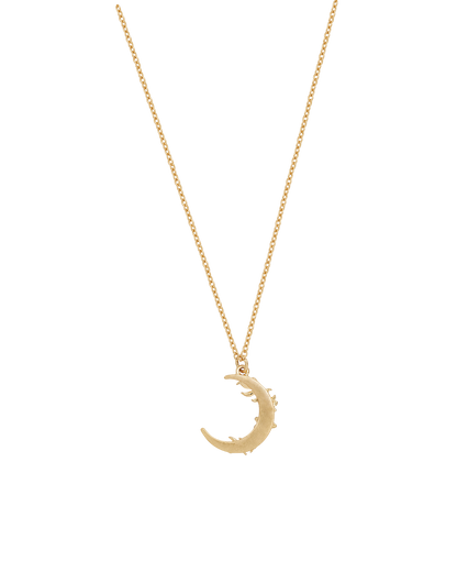 Gold Nightshade Moon Pendant Necklace