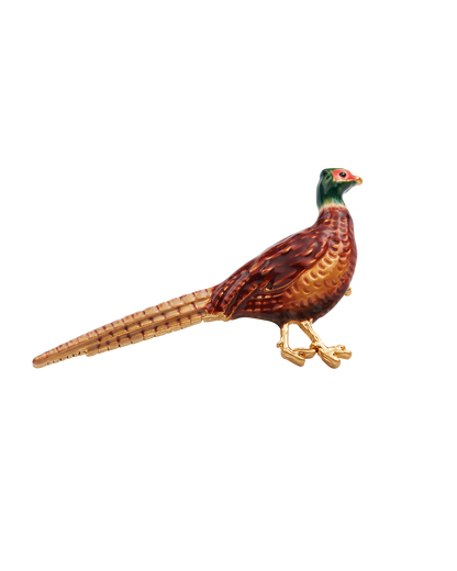Gold Pheasant Brooch