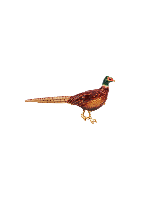 Gold Pheasant Brooch