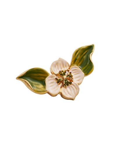 Gold Poppy Anemone Brooch