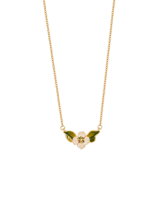 Gold Poppy Anemone Necklace