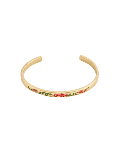 Gold English Rose Bangle