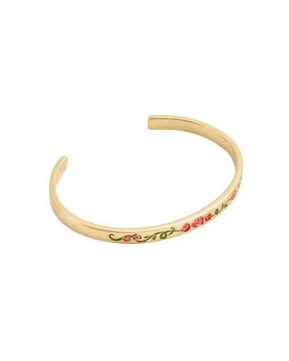 Gold English Rose Bangle