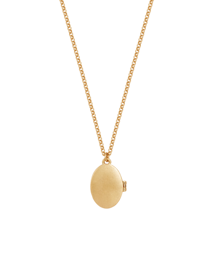 Gold Robin & Blackberry Locket Necklace