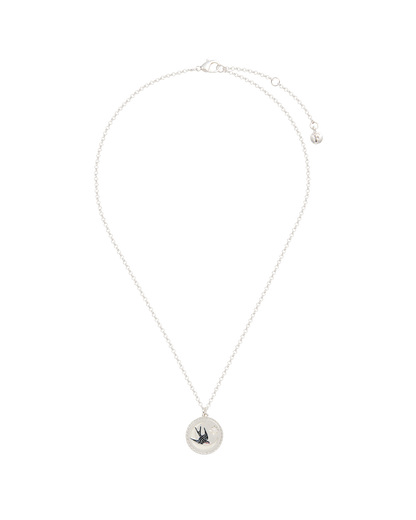 Silver Swallow Spirit Guide Pendant Necklace