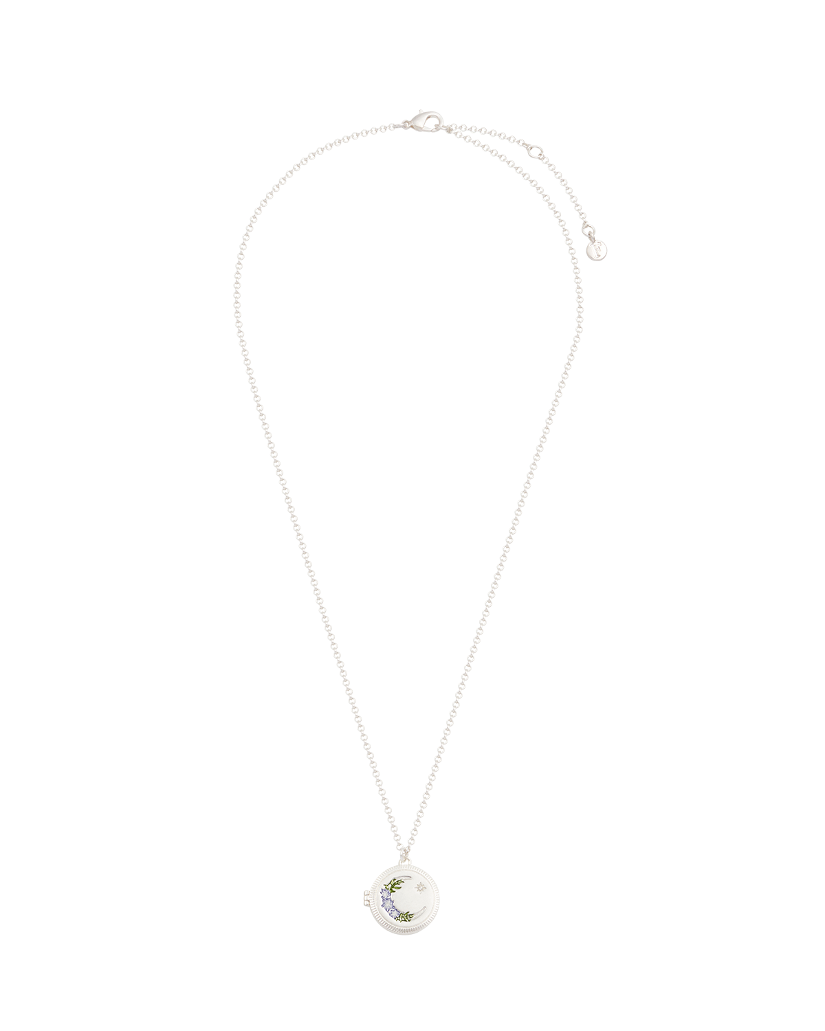 Silver Nightshade Moon Locket Necklace