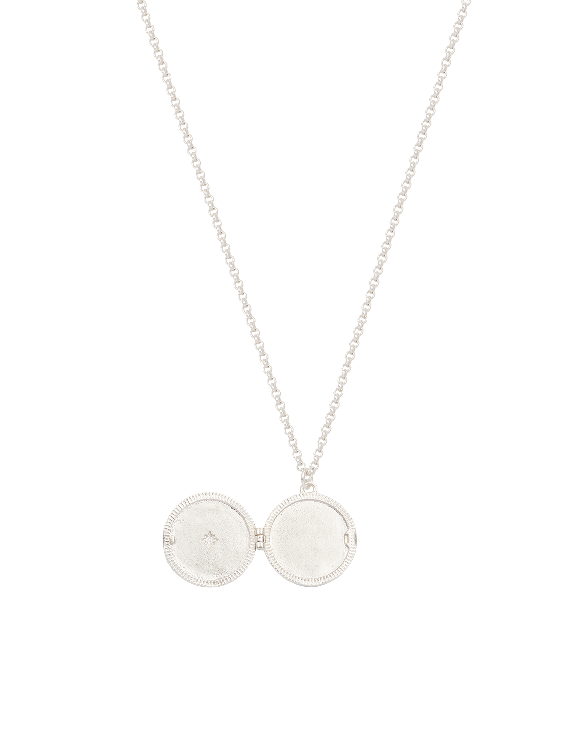 Silver Nightshade Moon Locket Necklace