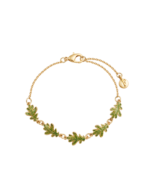 Gold Oak Leaf Bracelet