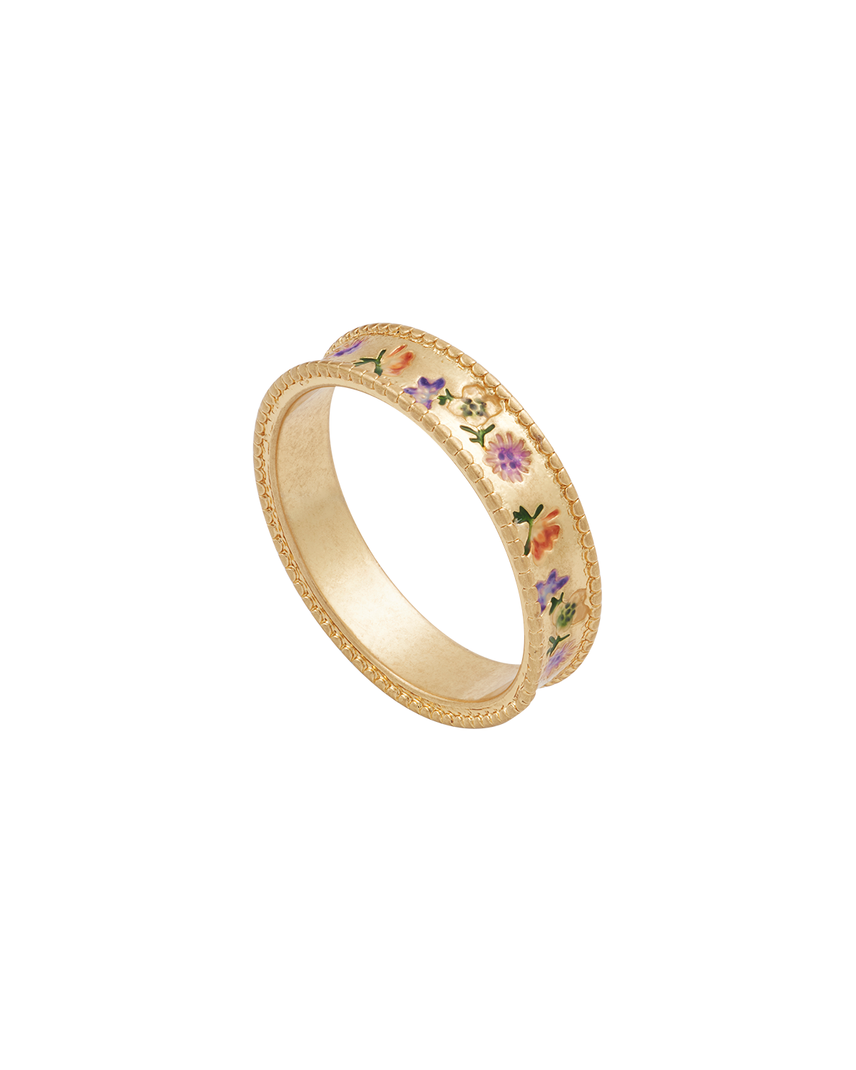 Gold Folksy Floral Ring
