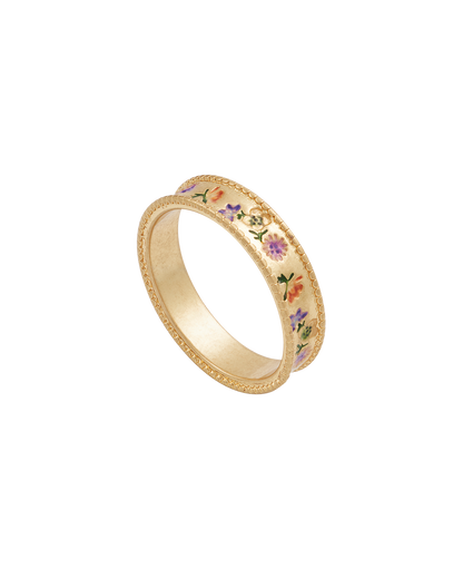 Gold Folksy Floral Ring