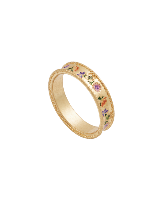 Gold Folksy Floral Ring