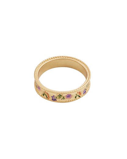 Gold Folksy Floral Ring