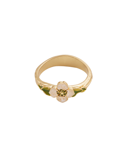 Gold Poppy Anemone Ring