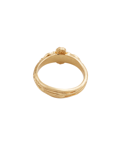 Gold Poppy Anemone Ring