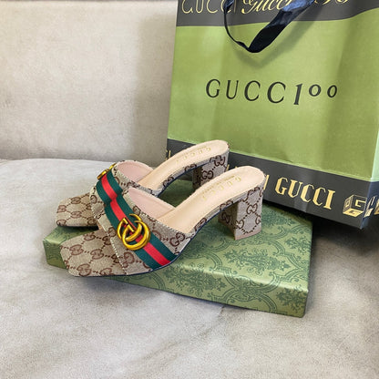 Chunky heel slippers XC0123072819