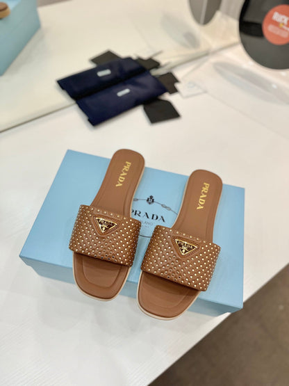 PR Nappa leather slides 1825032002