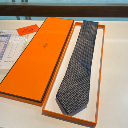 Geometric H pattern tie 1824053001