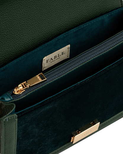 Green Fawn Embroidered Crossbody Bag