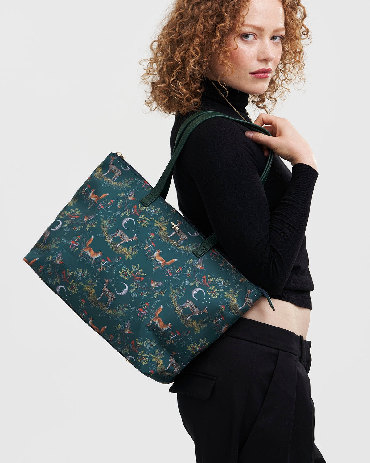 Green Into the Woods Grab Tote