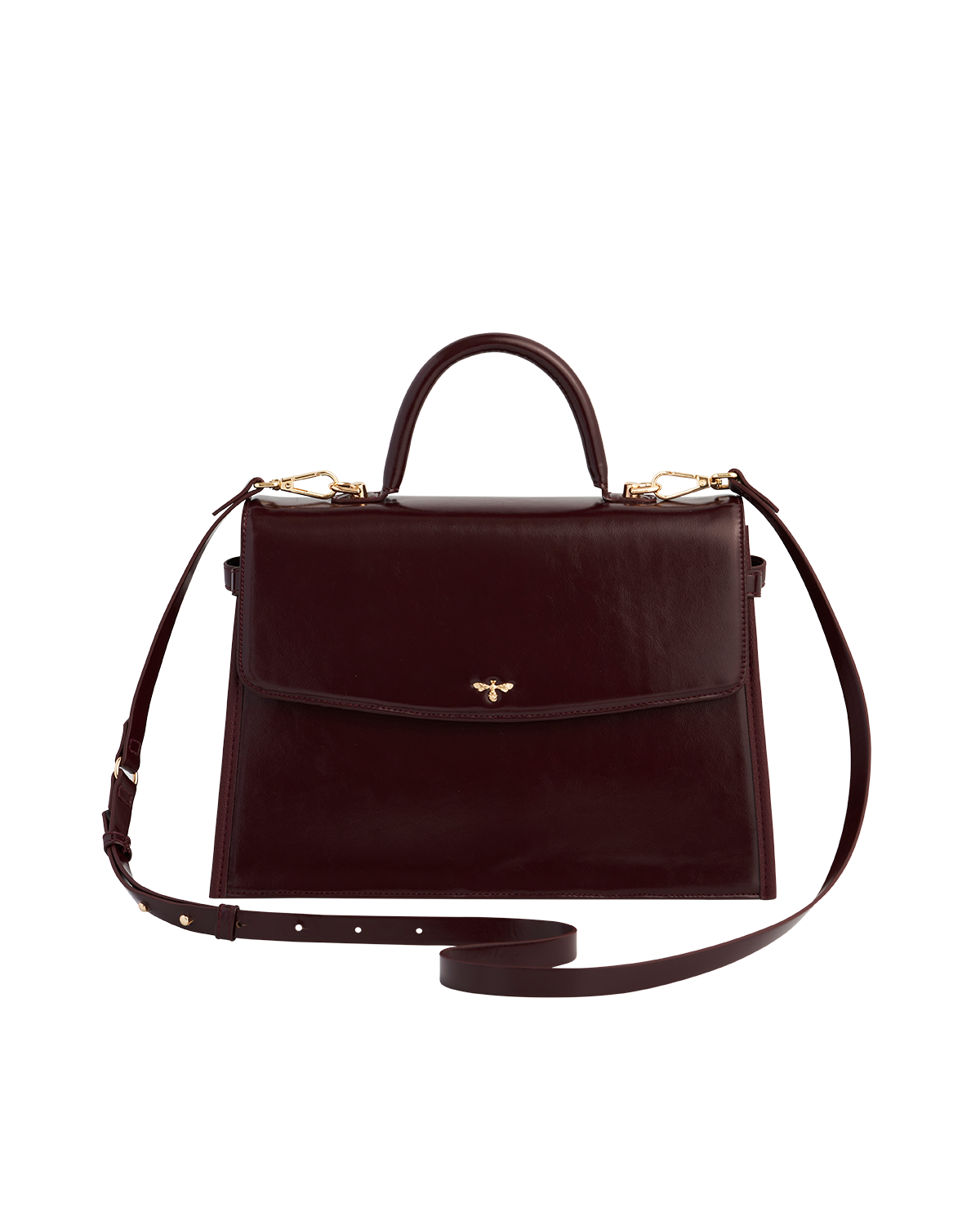 Cherry Red Structured Tote Medium