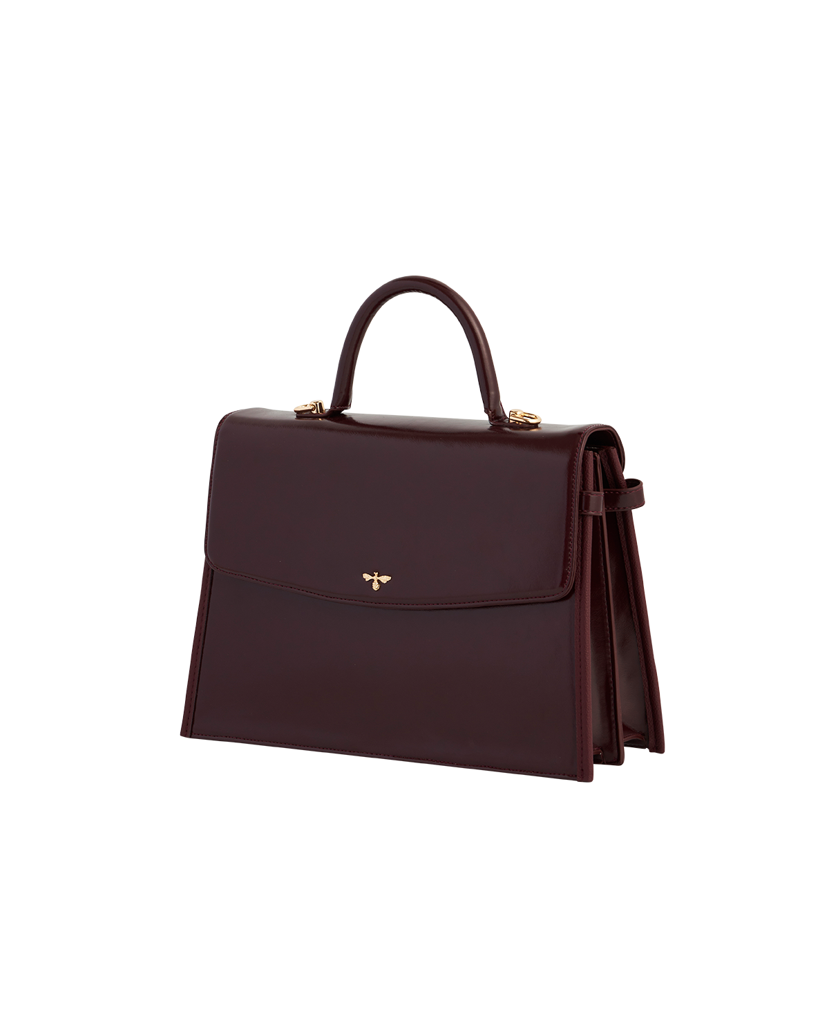Cherry Red Structured Tote Medium
