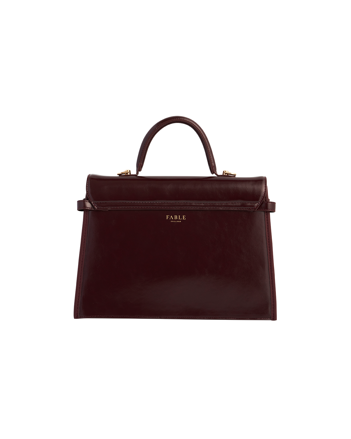 Cherry Red Structured Tote Medium