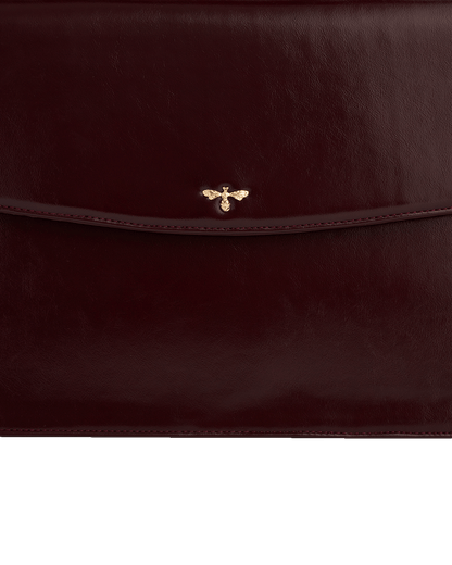 Cherry Red Structured Tote Medium