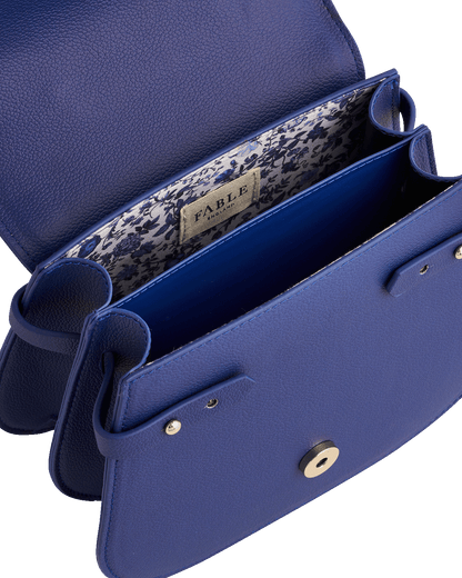 Blue Agnes Top Handle Saddle Bag