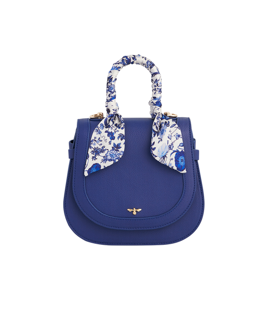 Blue Agnes Top Handle Saddle Bag