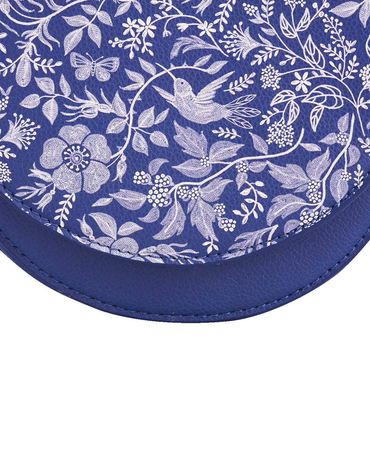 Blue Agnes Floral Saddle Bag