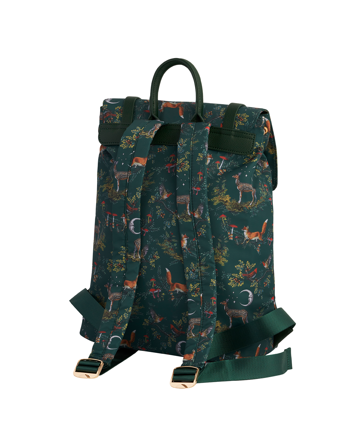 Green Into The Woods Buckle Backpack Medium
