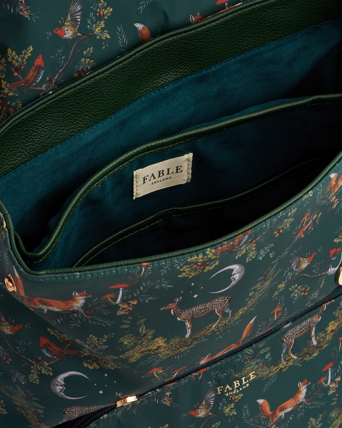 Green Into The Woods Buckle Backpack Medium