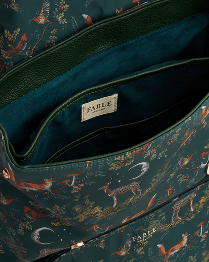 Green Into The Woods Buckle Backpack Medium